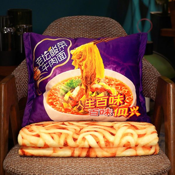 Instant noodle plush pillow