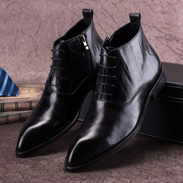 Tie-up Martin Boots Business Leather Tide