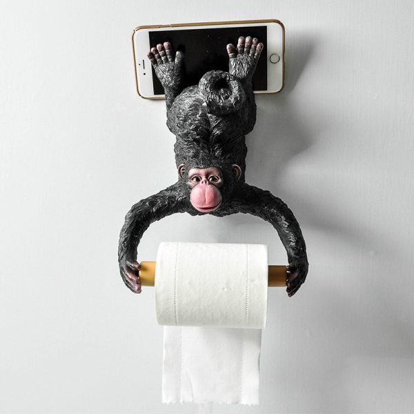 Black Monkey Paper Towel Holder Creative Home